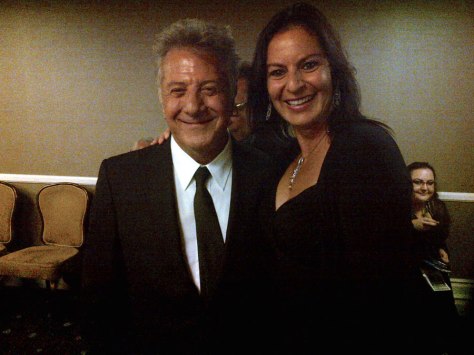 Page Ostrow and Dustin Hoffman at the Hollywood Film Awards.